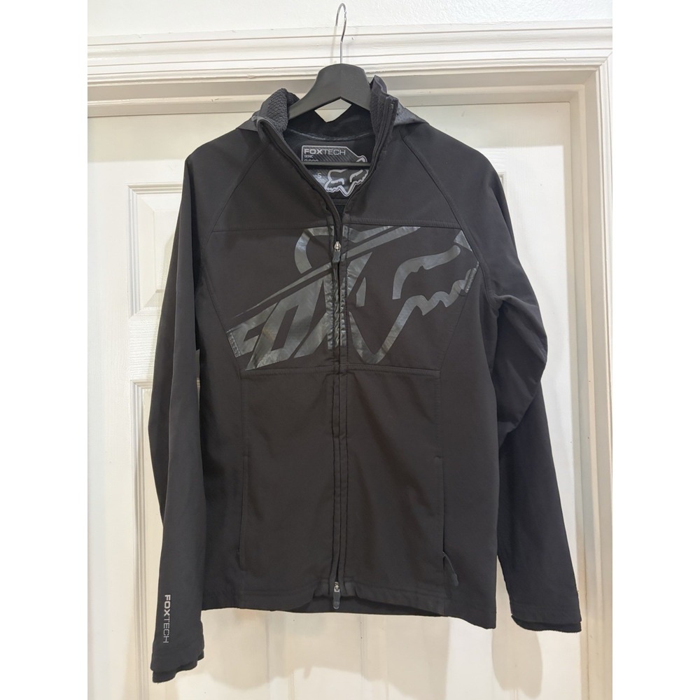 Fox Racing FoxTech Bionic Softshell Jacket Black Hooded Men's Size Small